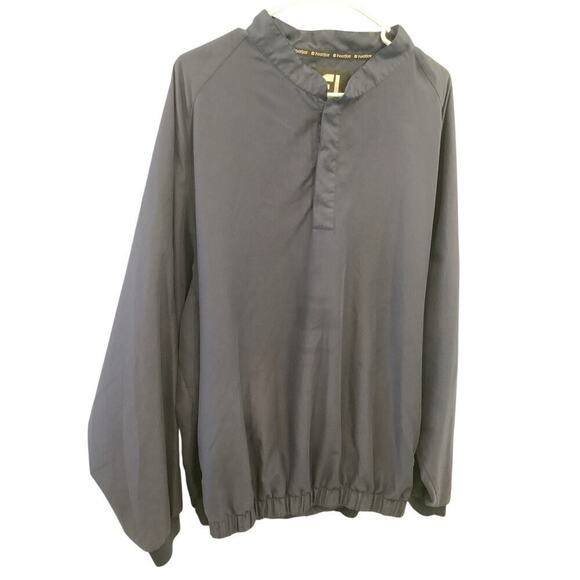 FootJoy Men Windbreaker Jacket Size XXL Navy Blue Golf Classic Preppy FJ Popover - Picture 1 of 12